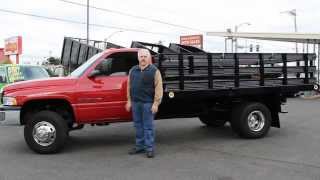 preview picture of video 'Town and Country Truck #5879: 2002 Dodge Ram 3500 12 ft. Stakeside Flatbed Truck'