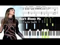 Taylor Swift - Don't Blame Me - Piano Tutorial with Sheet Music