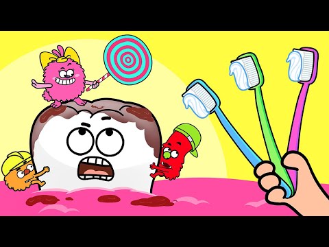 Brush Your Teeth Song - Hacky Baby and The Colorful Toothbrush - Healthy Habits - Nursery Rhymes