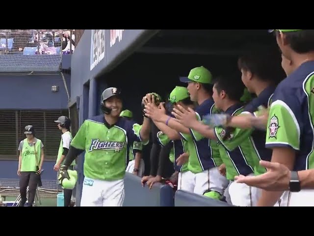 【ファーム】ファイターズ・岸里 ソロホームランで追加点をあげる!! 2019/7/20 F-DB(ファーム)