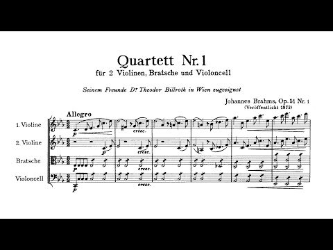 Johannes Brahms - String Quartet No. 1 in C Minor, Op. 51 No. 1