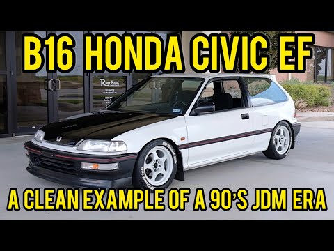 B16 swapped Honda Civic EF Hatch. A Pristine example of a 90’s JDM ERA. The VTEC sounds amazing
