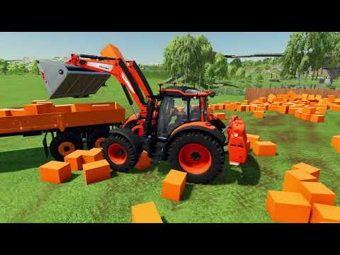 DEMOLISH COLORED WALLS AND LOAD WITH VALTRA TRACTORS   Farming Simulator 22