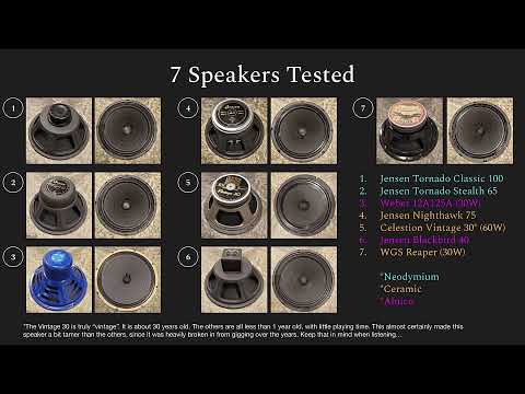 Classic Rock & Pop Speaker Shootout (Jensen, Weber, WGS, Celestion, Trinity Tramp)