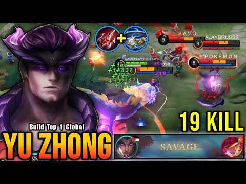 SAVAGE + 19 Kills!! Yu Zhong The Real Monster!! - Build Top 1 Global Yu Zhong ~ MLBB