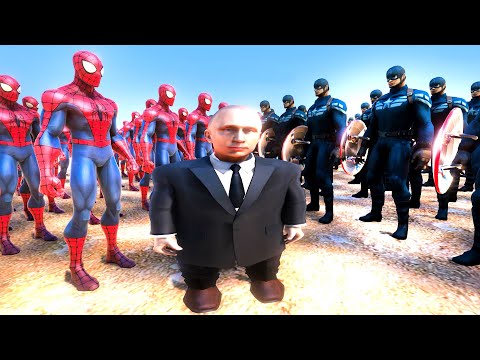 PUTİN VS ÖRÜMCEK ADAM KAPTAN AMERİKA DEMİR ADAM -