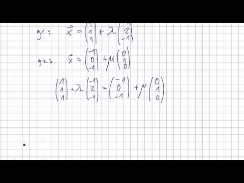 Mathematik für Informatik Studenten 70 - Vektoren : Schnittpunkt von 2 Geraden
