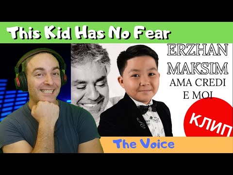 Erzhan Maksim - Ama Credi E Vai Ержан Максим (Андреа Бочелли) | Голос Дети | REACTION 🇮🇱