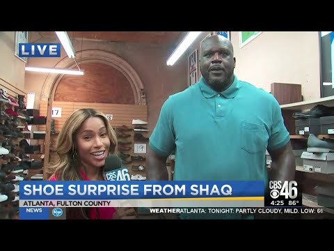Shaquille O'Neal surprises teen in need of size 18 shoes
