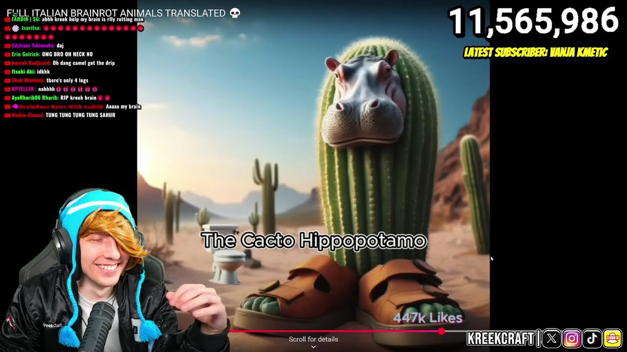 KreekCraft Reacts to Full Italian Brainrot Animals translated