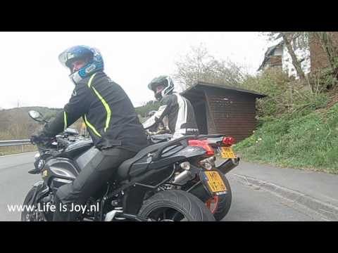 Thumbnail for Martijn en Boy on BMW K1200R and Aprilia Tuono motorcycle in Sauerland Germany by BMW K1200R