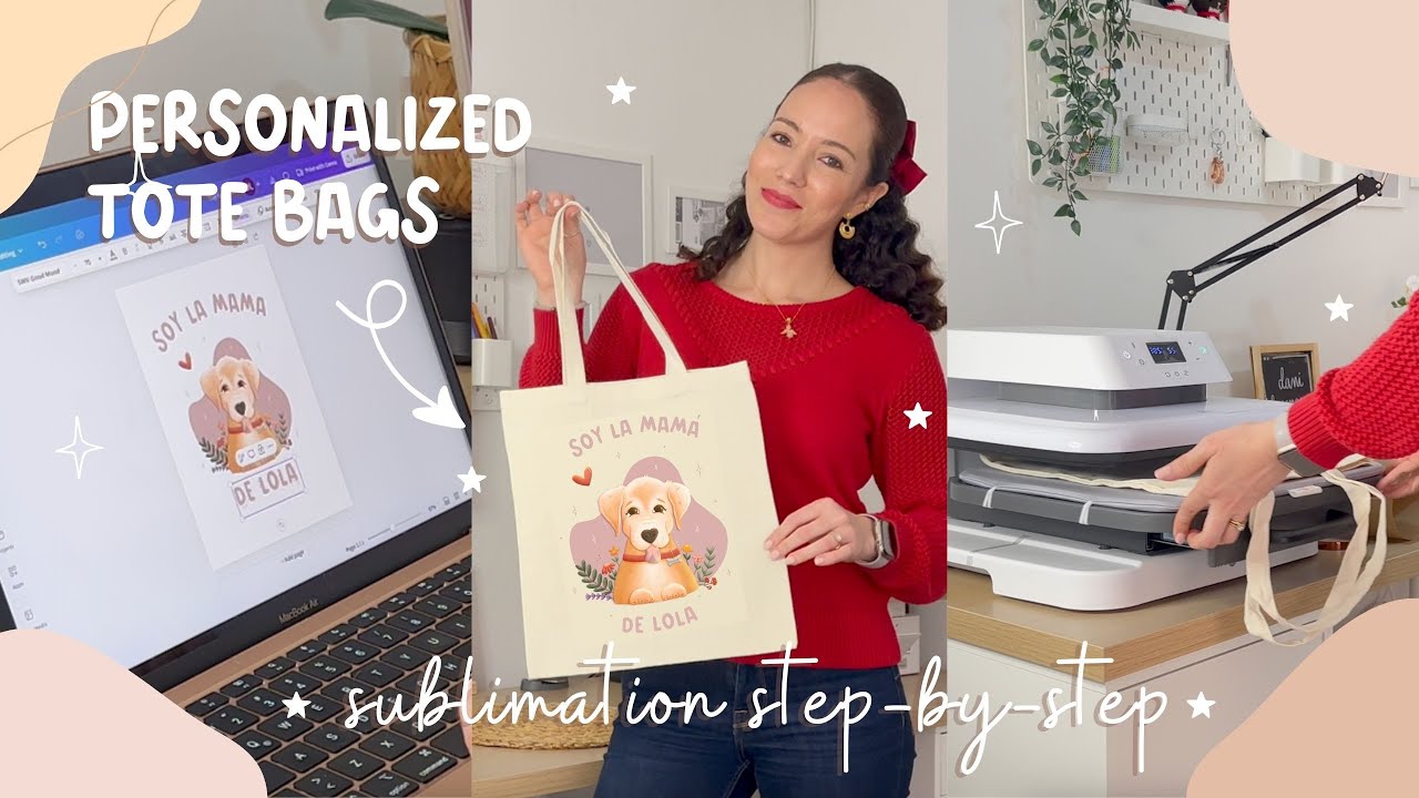 🐾How to Make a Sublimation Tote Bags | Personalized Pet Design 🛍️ ft. HTVRont & Brother Printer