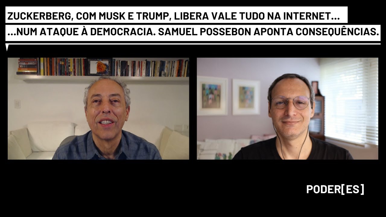 Zuckerberg, com Musk e Trump, libera vale-tudo na internet, em ataque à democracia. Possebon analisa