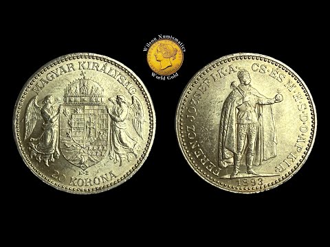 🇭🇺 Hungary 20 Korona 1893-KB (Kremnitz) – Franz Joseph I
