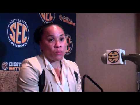Dawn Staley at SEC Media Day