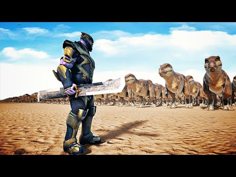 CAN THANOS STOP 200,000 DINOSAURS? | Ultimate Epic Battle Simulator 2 | UEBS 2