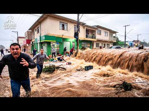 CAOS no Norte do RS: Rio Sai do Leito e Inunda Comércio em Minutos