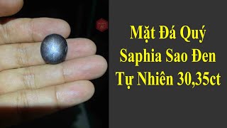 Mặt Đá Saphia Sao Đen Tự Nhiên Mặt Nhẫn, Mặt Dây 30.55ct
