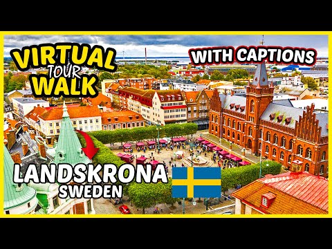 LANDSKRONA, SWEDEN 🇸🇪 | Landskrona Virtual Walk | Landskrona Walk Tour🚶‍♂️✨