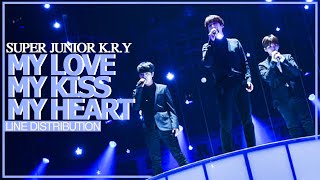 SUPER JUNIOR K.R.Y - My Love, My Kiss, My heart (Line Distribution)