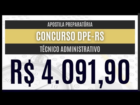 APOSTILA DPE-RS 2023 | Cargo: Técnico Administrativo (CONCURSO DPE-RS)
