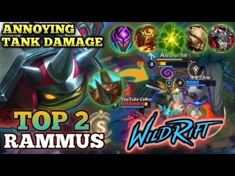 TANK RAMMUS WITH ANNOYING DAMAGE!? BEST BUILD 2022 - TOP 2 GLOBAL RAMMUS BY 埃里克Eric - WILD RIFT