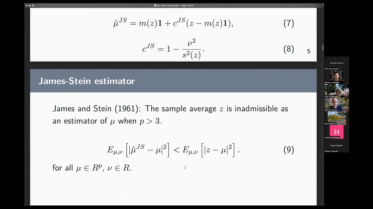 Alec Kercheval, Florida State University: The James-Stein estimator for eigenvectors (10/4/2022)