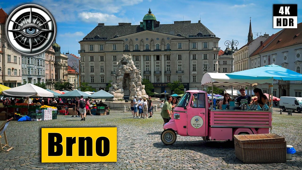 Walking Tour 4K of Brno - The capital of Moravia 🇨🇿 Czech Republic  HDR ASMR