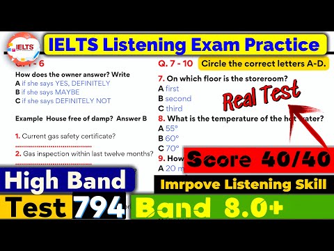 IELTS Listening Practice Test 2025 with Answers | Actual Exam - 794 ~ ielts listening