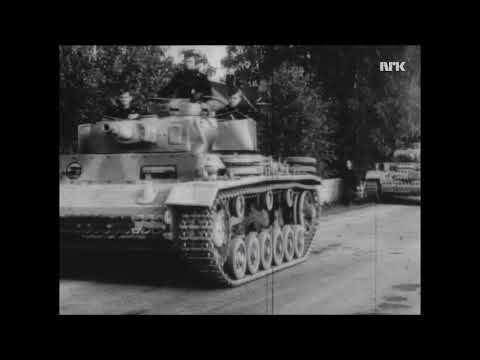 General Von Falkenhorst inspects German armor in Norway   Filmavisen   31  juli 1944