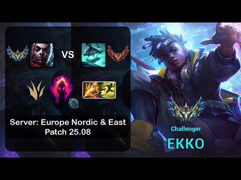 Ekko Jungle vs Hecarim - EUNE Challenger - Patch 25.08