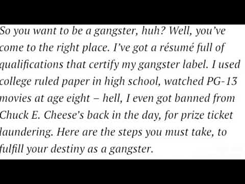 How to act like a thug!!                         Being a psychopath
