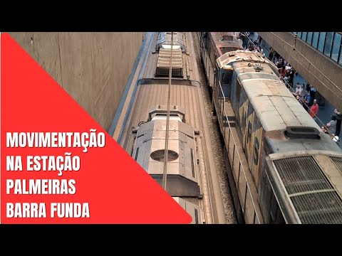 Movimentação de Trens da CPTM e ViaMobilidade na Estação Palmeiras Barra Funda