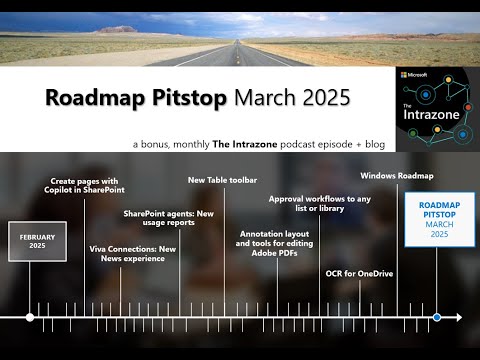 SharePoint roadmap pitstop March 2025