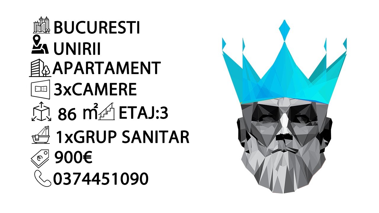 Tur video Unirii, Coposu | 3 Camere | 3 Balcoane | Metrou 4min | Bloc 1994