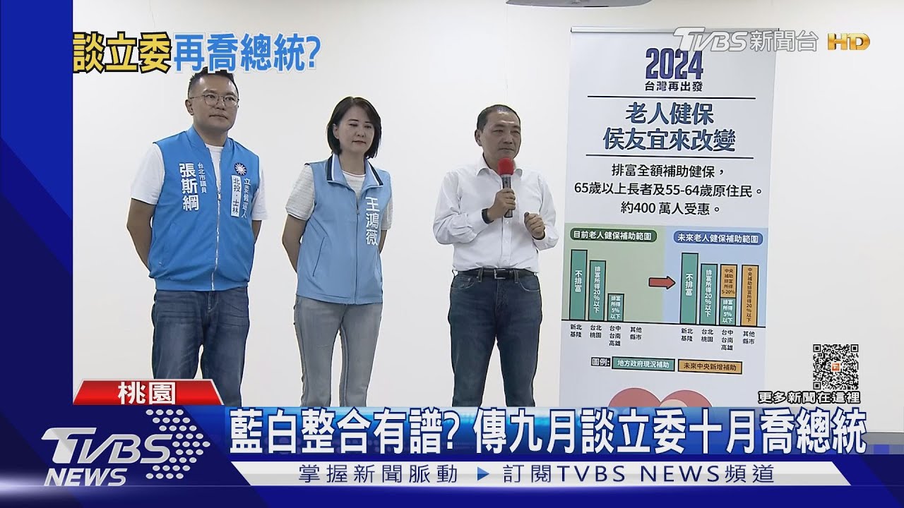 藍白整合有譜? 傳九月談立委十月喬總統