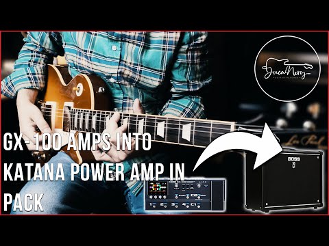 BOSS GX-100 AMPS INTO KATANA POWER AMP IN - AWESOME TONES!