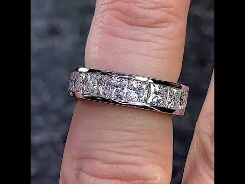 Princess & Round Moissanite Anniversary Ring (3.7ct) - ann208 ...