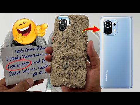 😨How To Restore Xaiomi Mi 11 Cracked Phone & Buried in The Mud For Poor Fan !