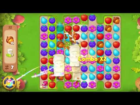 Gardenscapes Level 32 No Boosters Gameplay