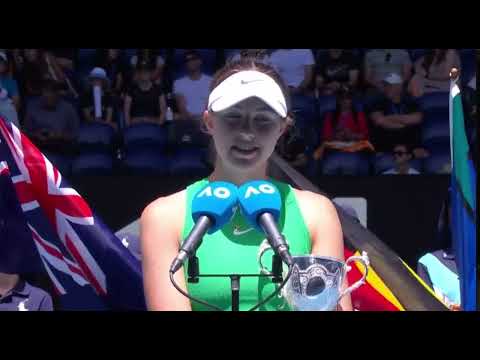 Renáta Jamrichová trophy ceremony and post match interview🏆