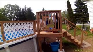 Home made Pool Fence 27 foot above ground