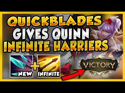 RANK 1 QUINN THIS NEW QUICKBLADES BUILD MAKES YOU HAVE *PERMANENT* HARRIER MARKS - League of Legends