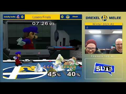 Drexel Melee Winter '24 #2: totally butts (Mario) Vs. olash (ICs) - LFs