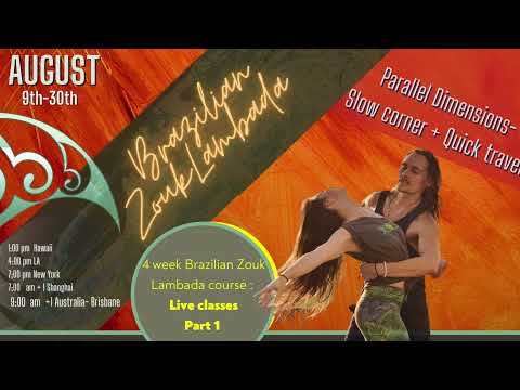 Ryel and Jessica- Brazilian Zouk Lambada- : Slow Corner Dimension Training