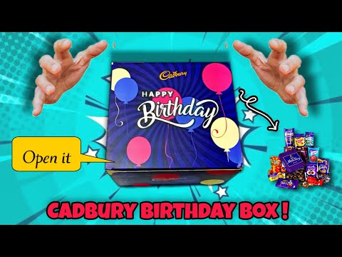 Cadbury Birthday Box With Many Chocolates and Gifts Unboxing || tasty unboxing #cadburybirthdaybox