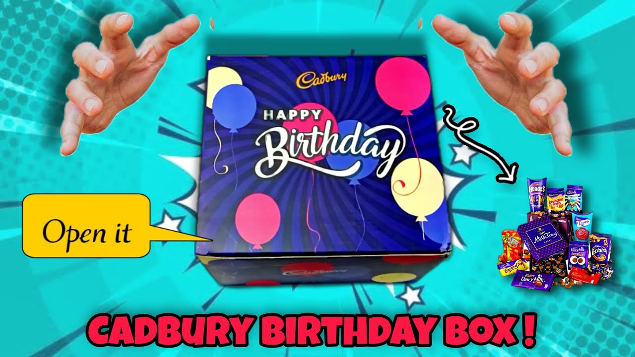 Cadbury Birthday Box With Many Chocolates and Gifts Unboxing || tasty unboxing #cadburybirthdaybox