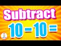 SUBTRACTION By 10 Basic Subtraction For Kids With Learning Time Fun Math