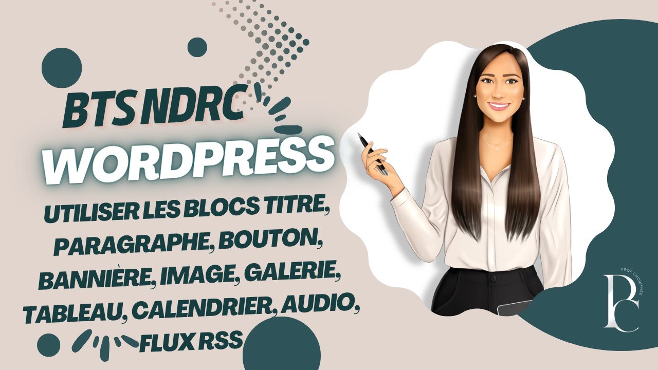 Utiliser les blocs : titre, paragraphe, bouton, banni&egrave;re, image, galerie, tableau, flux rss, calendrier, audio, fichier