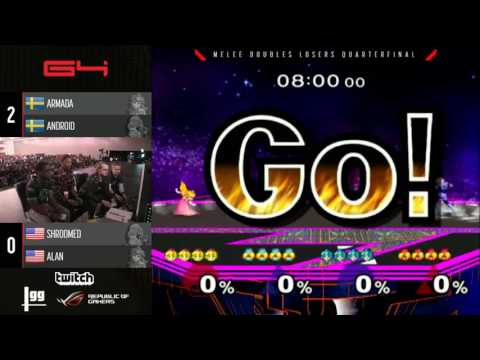 Genesis 4 SSBM - Armada & Android Vs. Shroomed & Alan - Smash Melee Losers Quarters